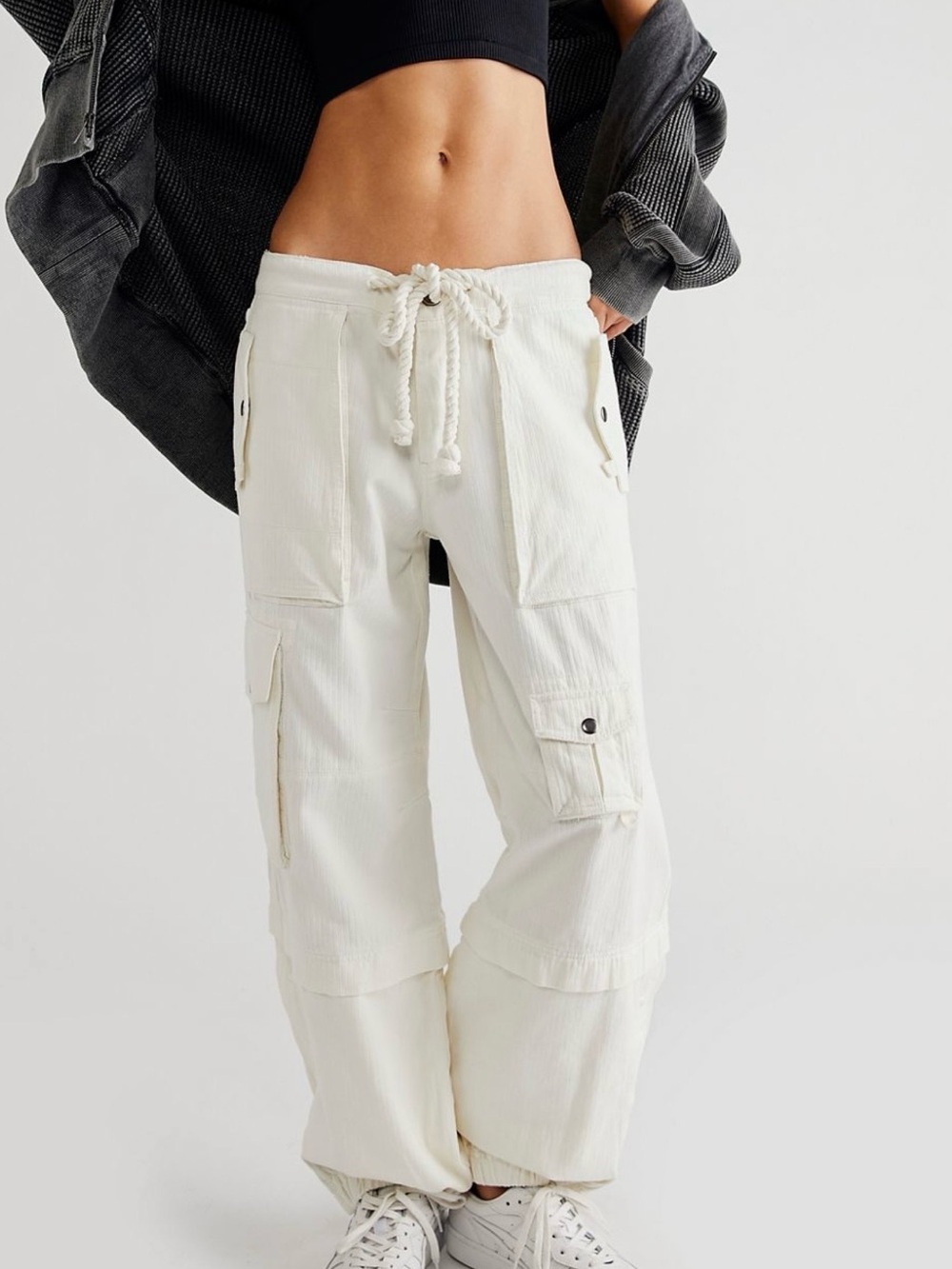 Free People Original Design Tahiti Cargos w Double Gathered and Zip Cuff